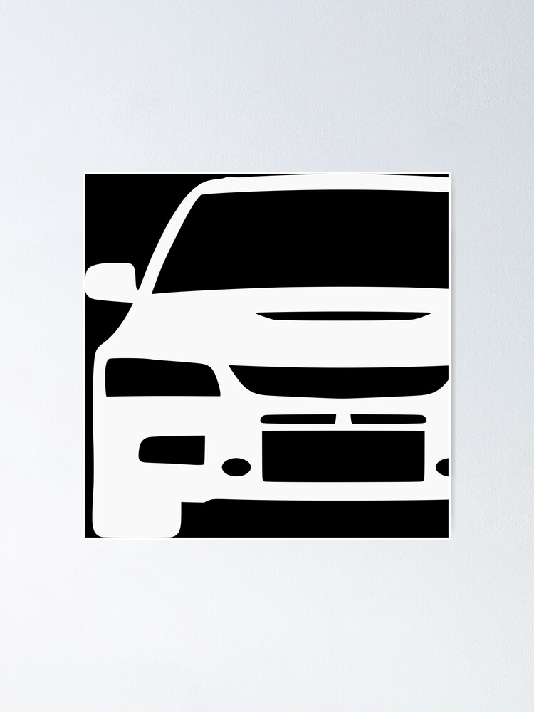 Mitsubishi Lancer Evo Ix Evo Silhouette Poster For Sale By