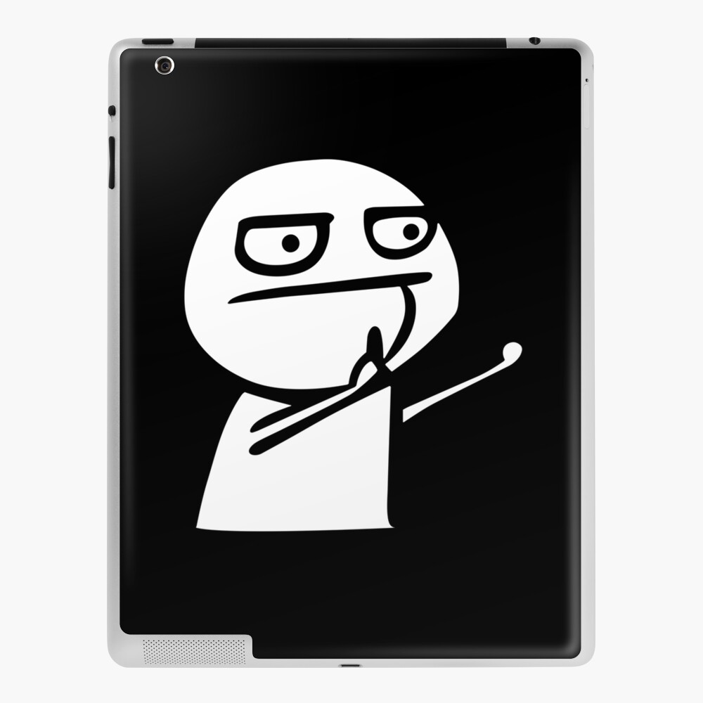 Funny Fuck Middle Finger Troll Face Meme Sticker Ipad Case Skin For