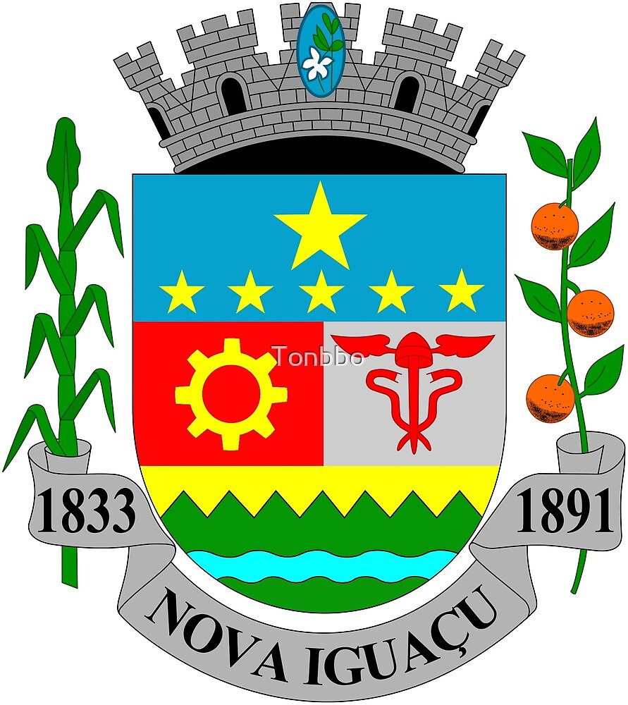 Escudo De Nova Igua U Brazil By Tonbbo Redbubble