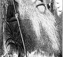 Charles Darwin Caricature 1873 by hamlet-and-sons