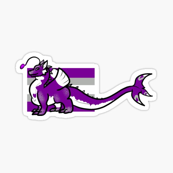 Grey Ace Pride Dragon Sticker For Sale By Feelthesparks Redbubble