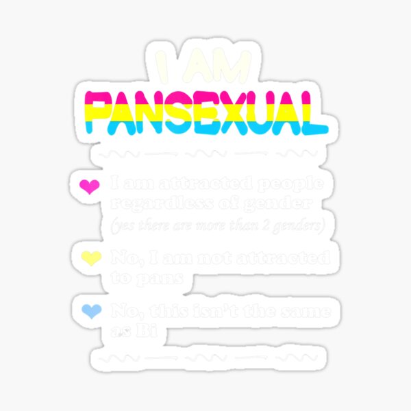 Pansexual Definition Gay Pride Lgbt Sticker For Sale By Zinyuo