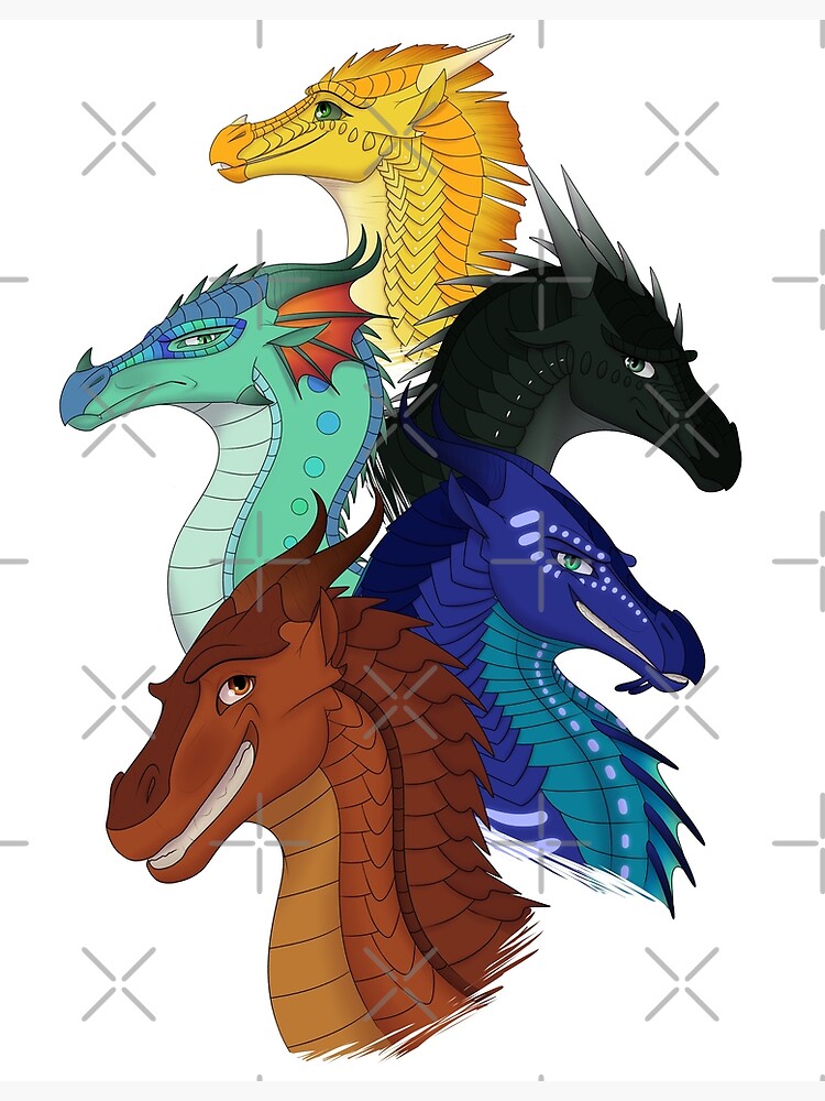 Wings Of Fire First Arc Main Characters Premium Matte Vertical Poster