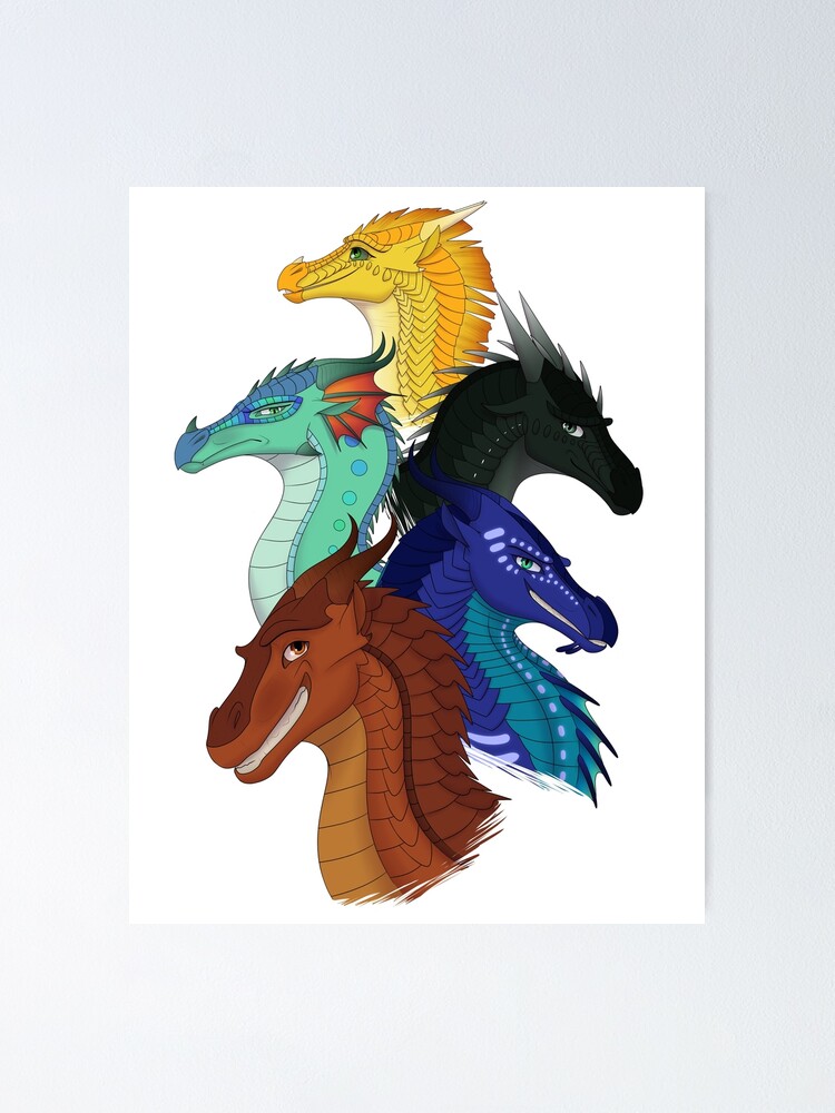 Wings Of Fire First Arc Main Characters Poster For Sale By