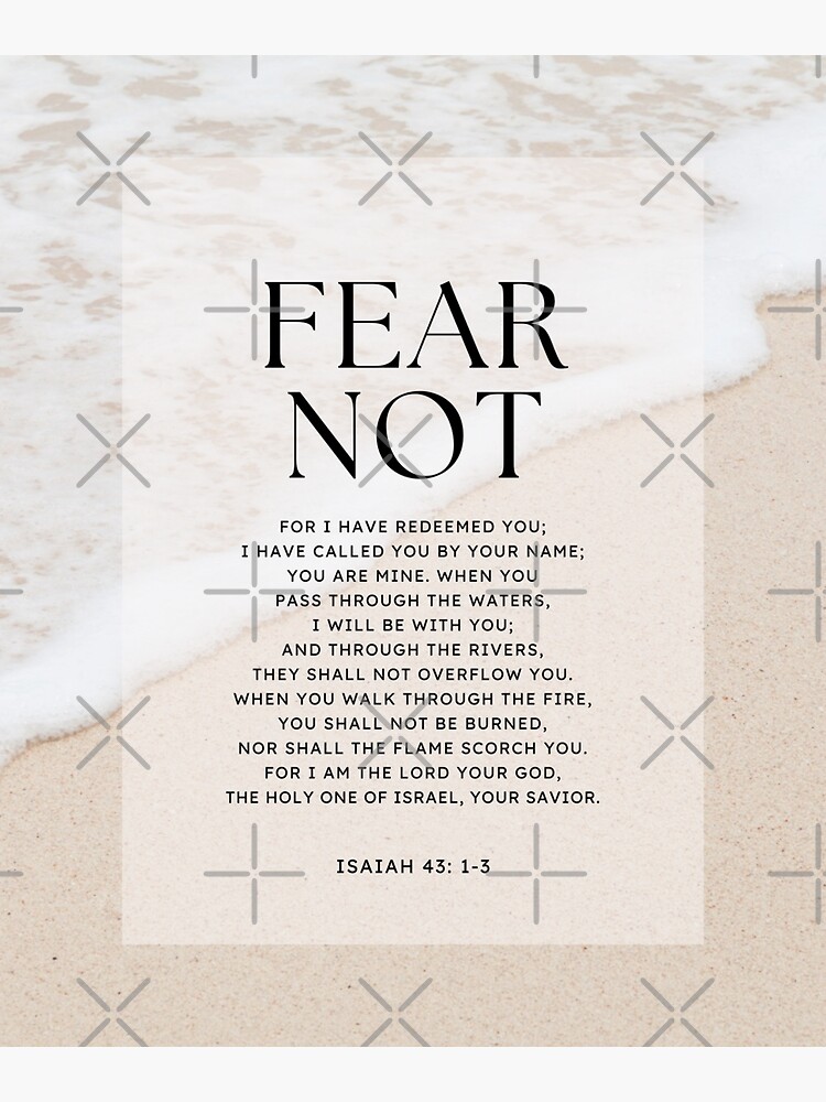 Isaiah 43 1 3 Fear Not Sticker For Sale By ChristLike Js Redbubble