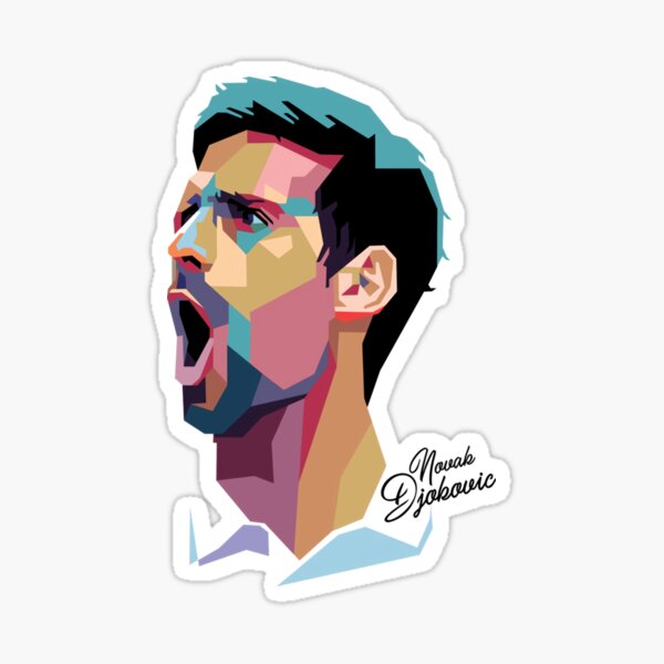 Novak Djokovic Art Sticker For Sale By Kaelyngraham Redbubble