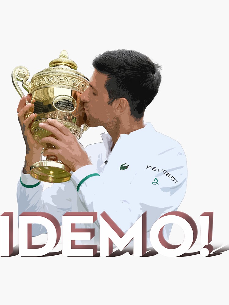 Novak Djokovic Idemo Sticker For Sale By Kaelyngraham Redbubble