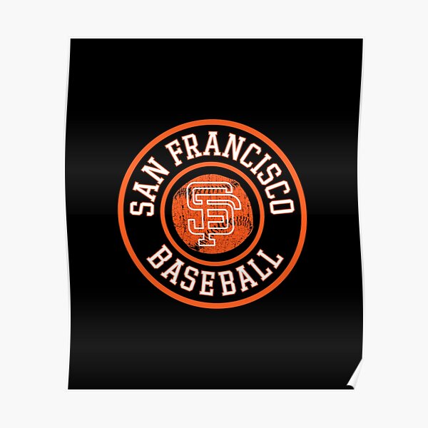 Vintage SF San Francisco Baseball Cali Gift Pullover Poster For Sale