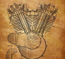 Harley Engine patent from 1919 by chris2766