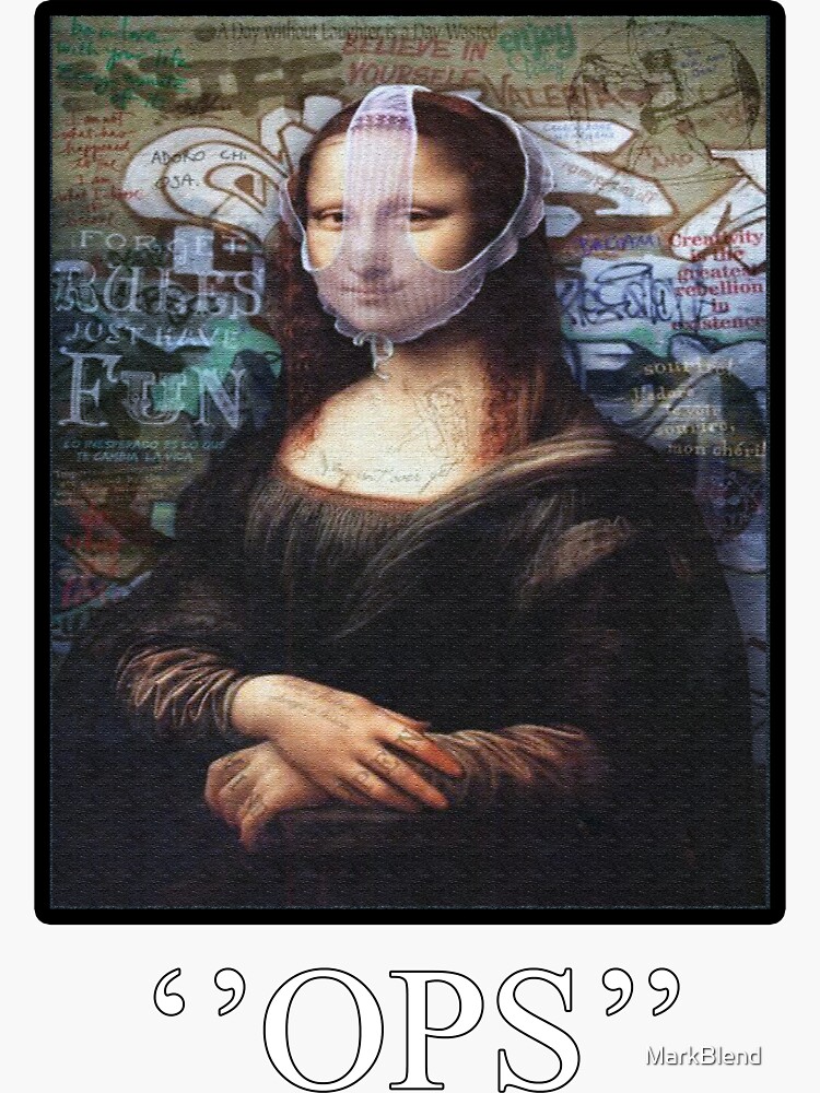 Gioconda Monna Lisa Ops Mask Ops Best Quality Sticker For Sale By