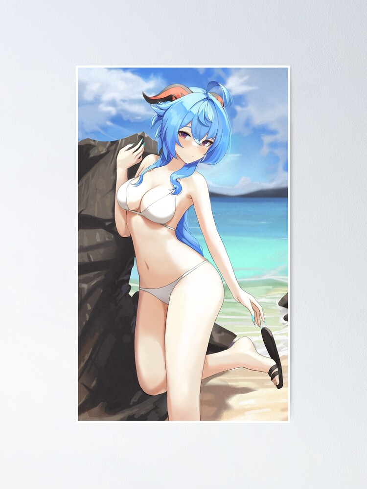 Ganyu Bikini In Der Strandfolge Genshin Impact Ecchi Lewd Poster