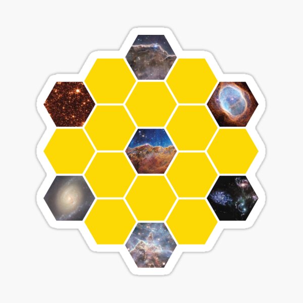 Pegatina Telescopio Espacial JWST James Webb De CosyArtPrints Redbubble