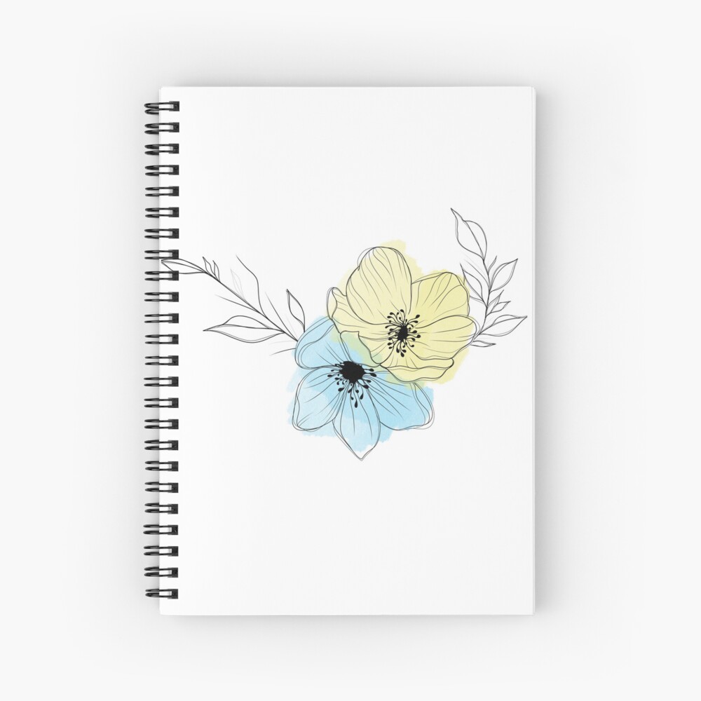 Cuaderno De Espiral Hermoso Boceto De Un Tatuaje Una Ramita Delicada