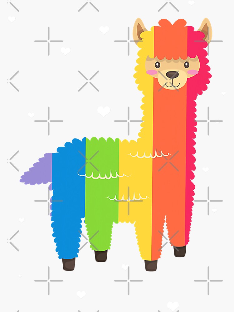 Funny LGBT Flag Llama Gay Lesbian Rainbow Sticker For Sale By