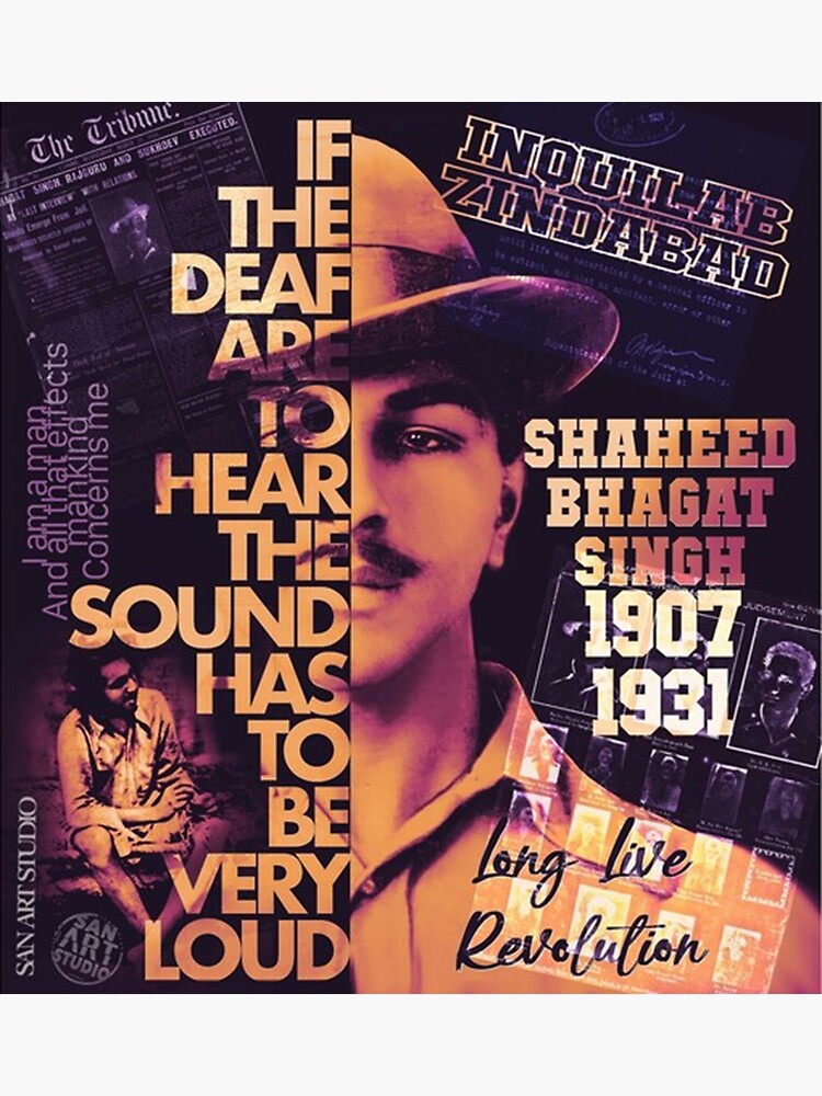 Shaheed Bhagat Singh Ji Poster For Sale By Michaelgoule Redbubble