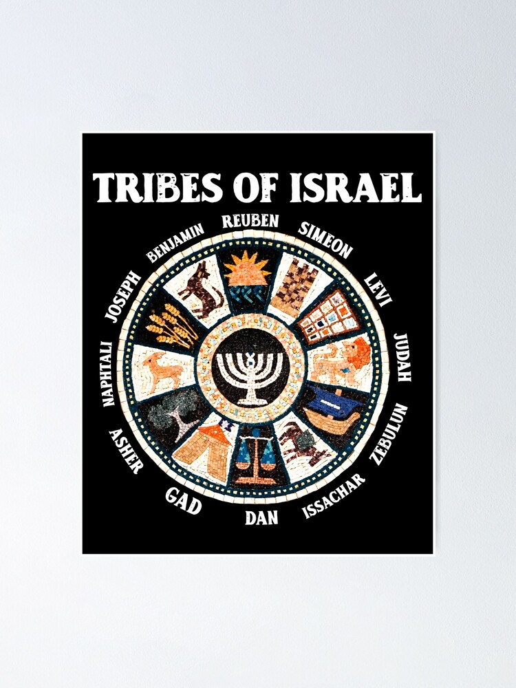 Twelve Tribes Of Israel Hebrew Israelite Judah Jerusalem Poster