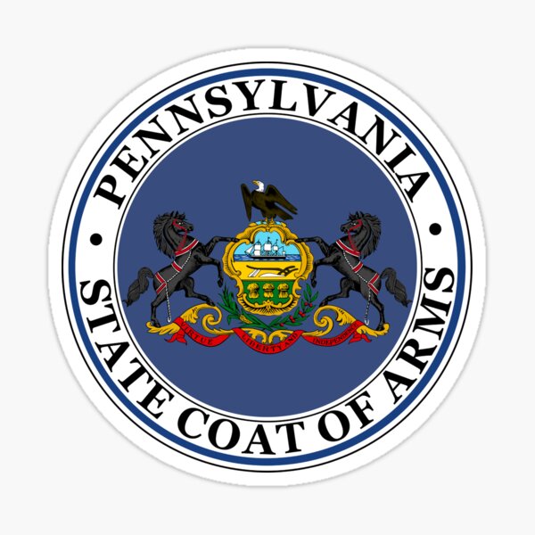 Pennsylvania Coat Of Arms Sticker For Sale By Aleksander37 Redbubble