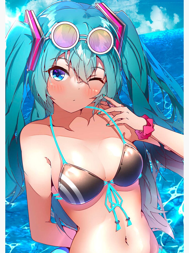 Sexy Hatsune Miku Bikini Waifu Kawaii Hot Vocaloid Lewd Anime Girl