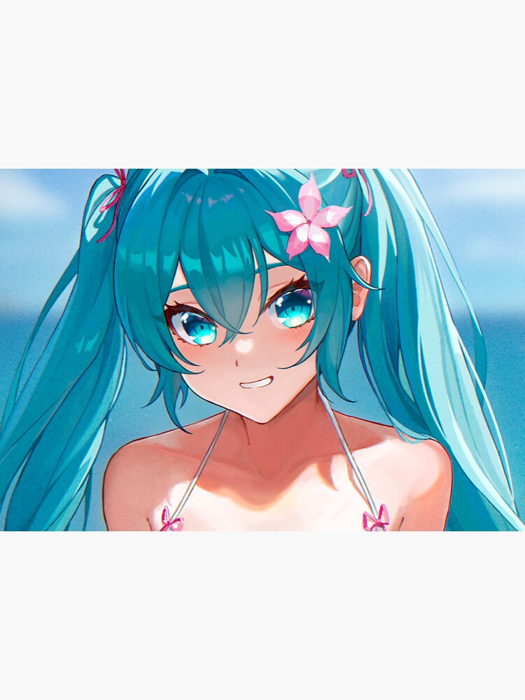 Sexy Hatsune Miku Bikini Cute Waifu Kawaii Hot Vocaloid Lewd Anime