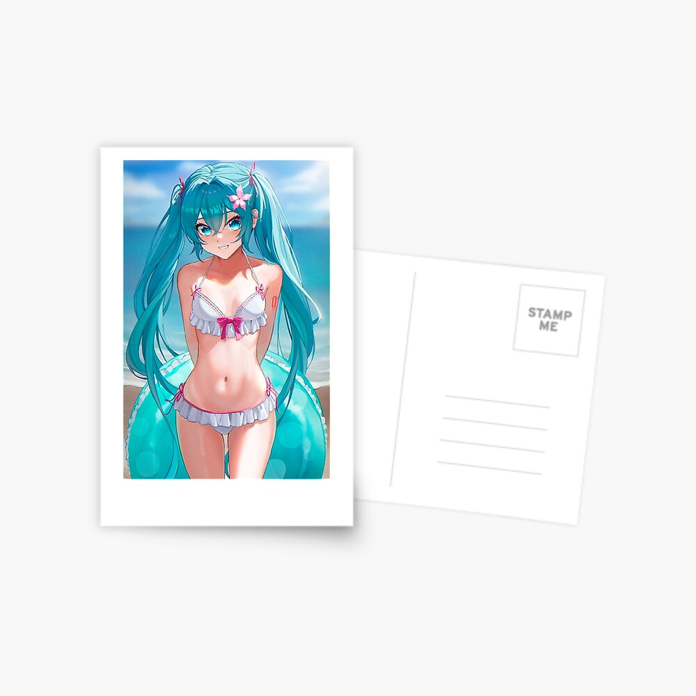 Sexy Hatsune Miku Bikini Cute Waifu Kawaii Hot Vocaloid Lewd Anime