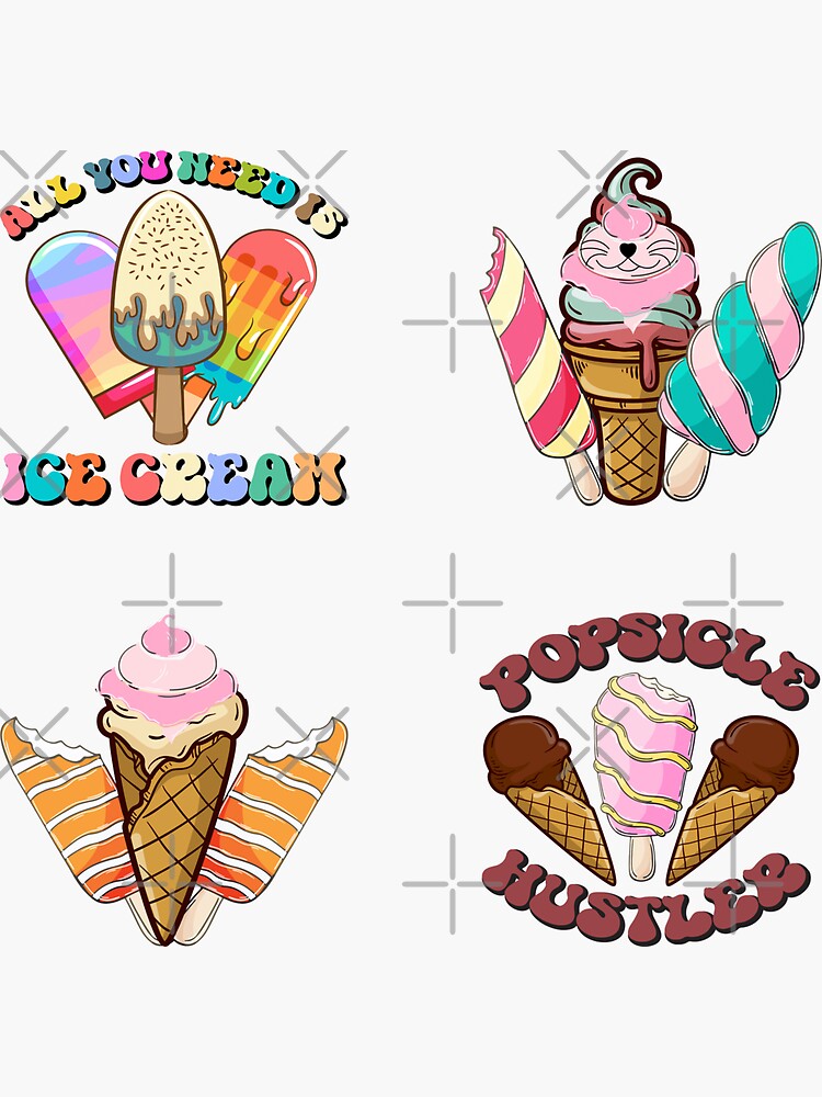 Gay Ice Cream Lgbt Pack Sticker For Sale By Chestaminute Redbubble