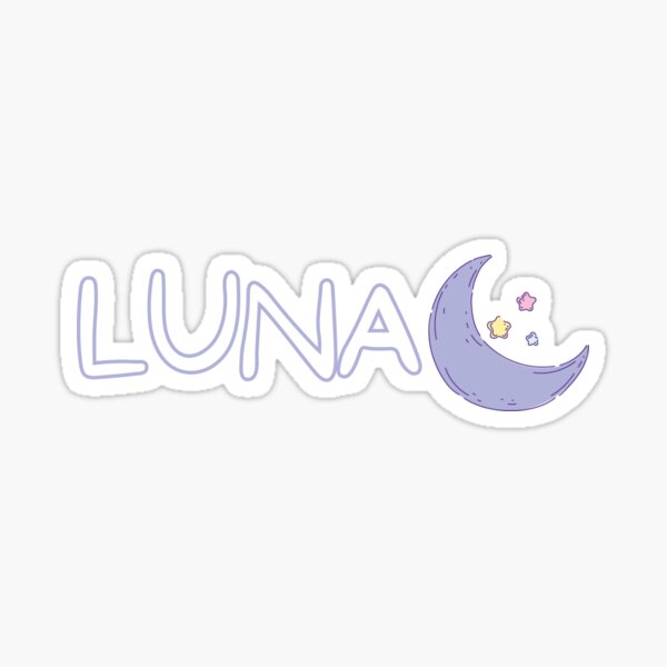 Luna Name Sticker For Sale By Name Bubble Redbubble