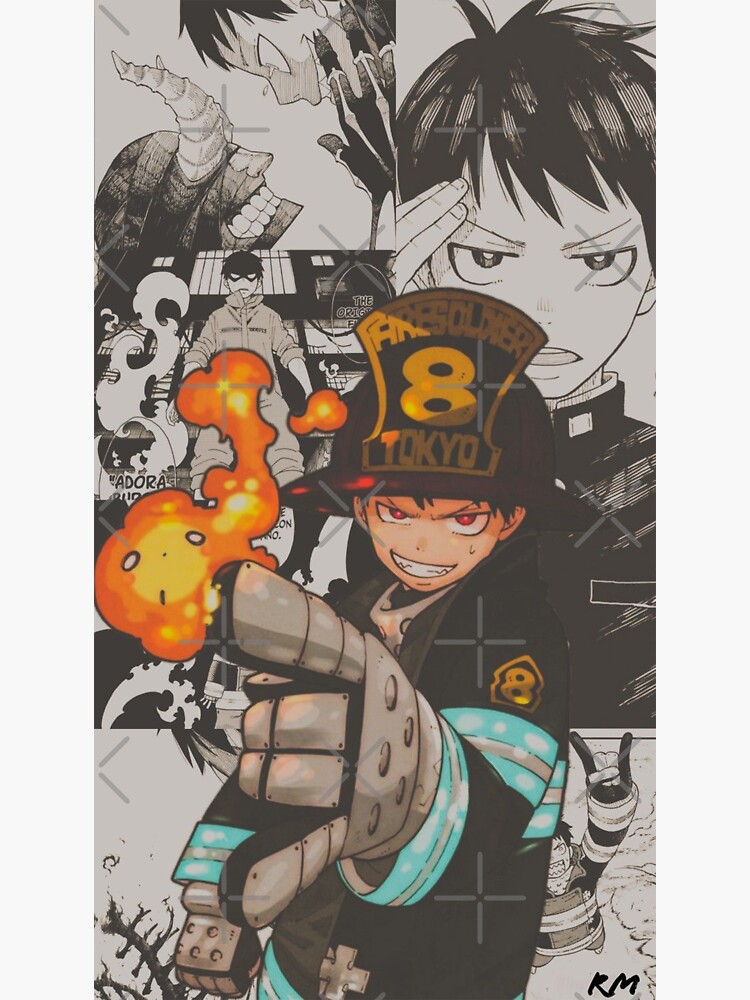 Shinra Fire Force Sticker For Sale By Moel Art Redbubble