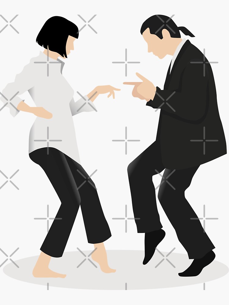 Pulp Fiction Dancing 3 Sticker For Sale By Clamentine Redbubble