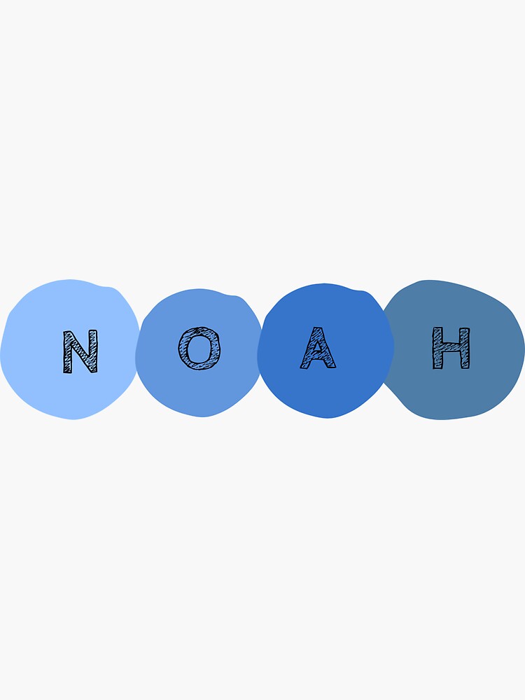 Noah Name Sticker For Sale By Name Bubble Redbubble