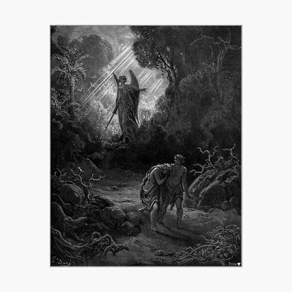 Adam And Eve Driven Out Of Eden Gustave Dore Photographic Print For