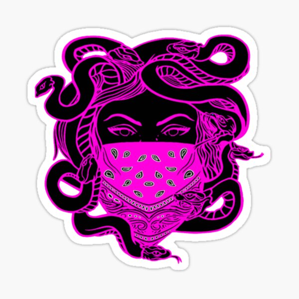 Medusa Masked Sticker For Sale By DaioMounta Redbubble