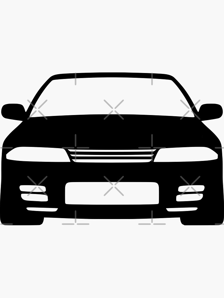 Nissan Skyline R Gtr Black Silhouette Sticker For Sale By