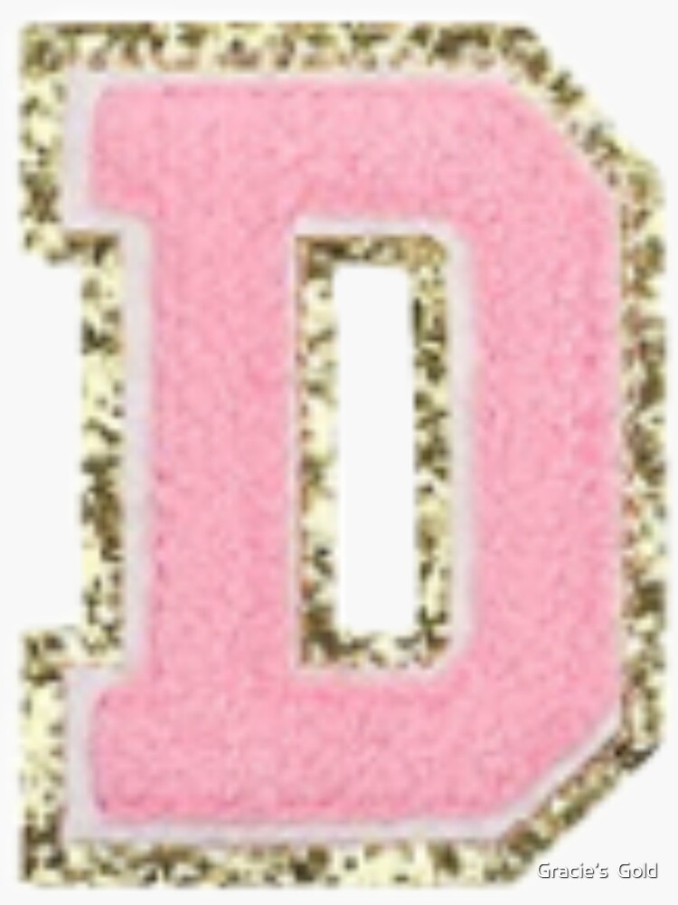 Preppy Pink Varsity Letter D Sticker For Sale By Corsiglia Redbubble