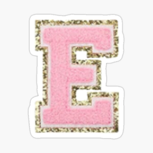 Preppy Pink Varsity Letter E Sticker For Sale By Corsiglia Redbubble