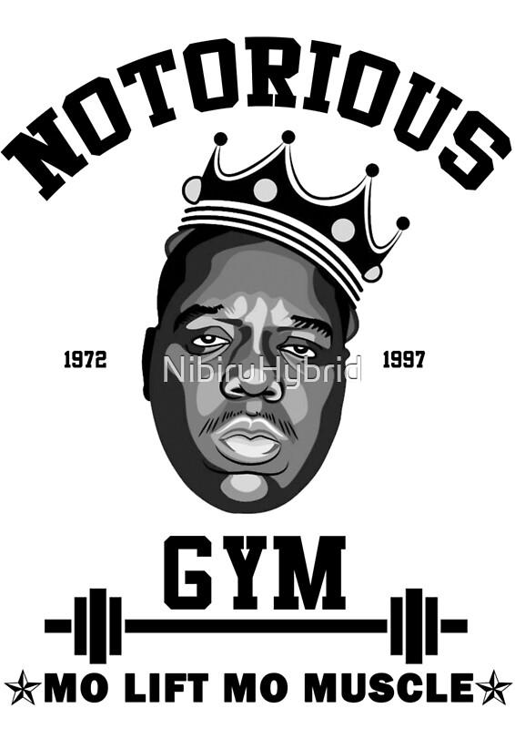 &quot;Notorious Gym - Mo Lift Mo Muscle Biggie Mashup&quot; Metal Prints by NibiruHybrid | Redbubble - flat,800x800,070,f.u2