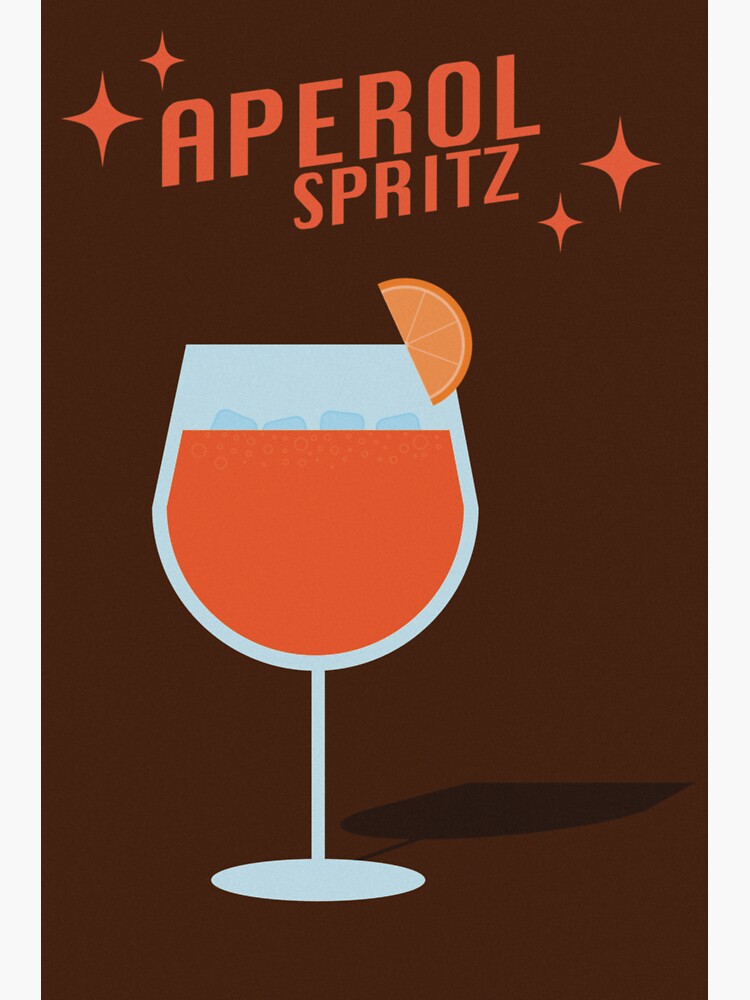 Aperol Spritz Sticker For Sale By Jlobello Redbubble