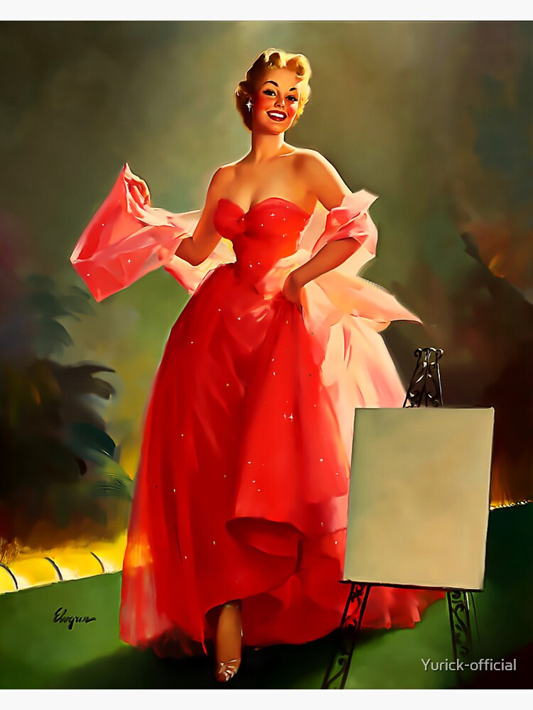 Gil Elvgren Miss Sylvania Originals 1951 1960 Sticker For Sale By