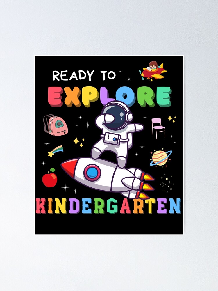 Póster Listo para explorar Kindergarten Regreso a la escuela Niños