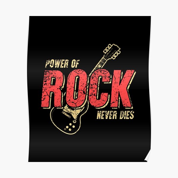 Rock Retro Rock And Roll Vintage Music Guitar Poster For Sale By