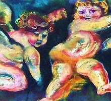 Playful Cherubs by Emma Gluyas