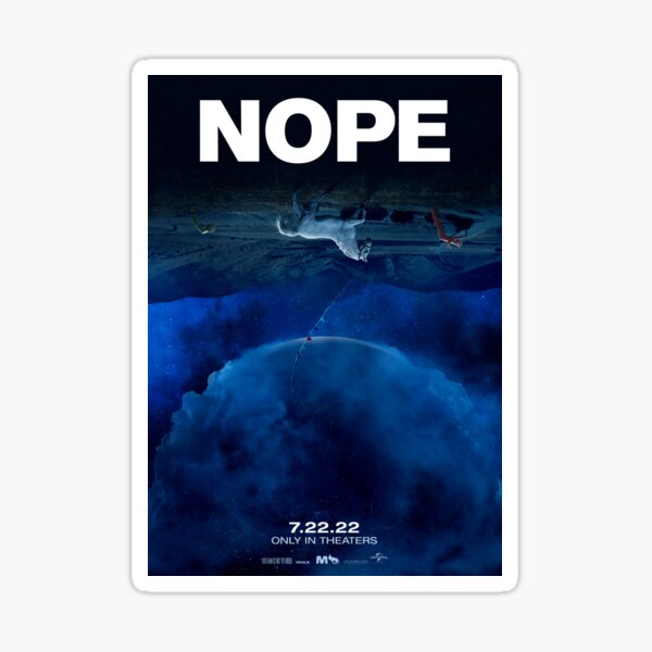 Nope Movie Sticker For Sale By Cynthyaart Redbubble