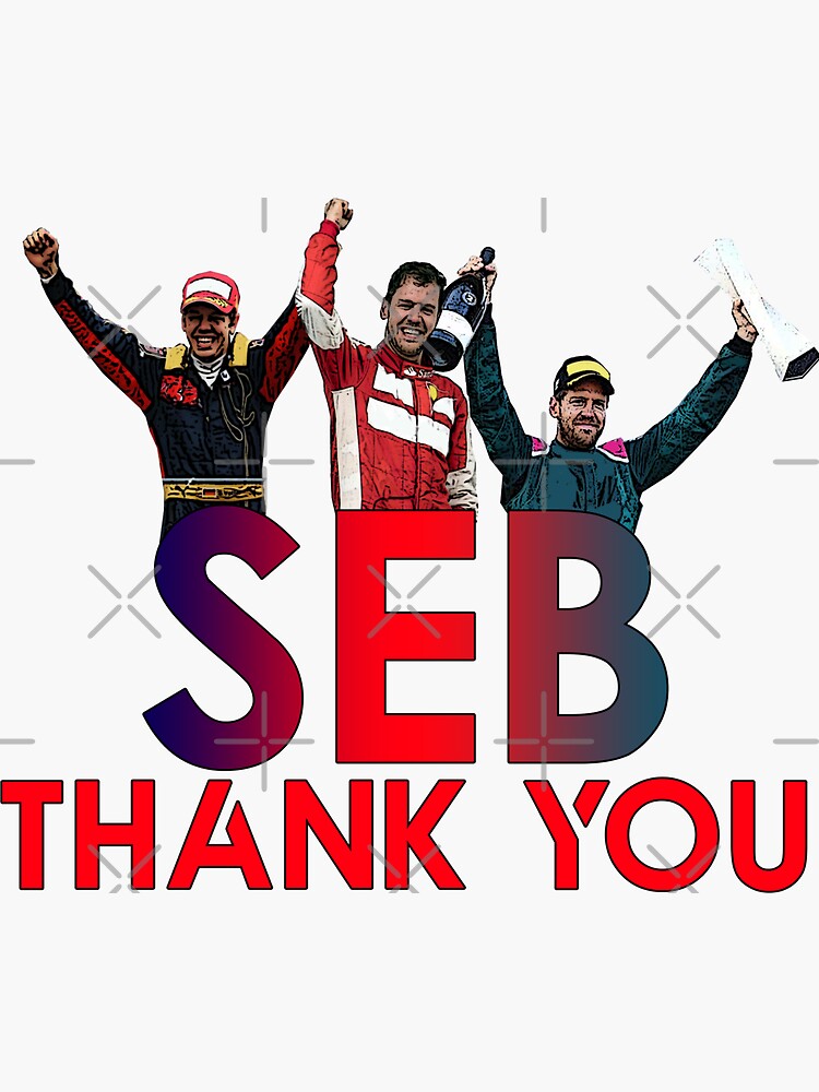 Thank You Seb Sticker For Sale By FlodmanF1 Redbubble