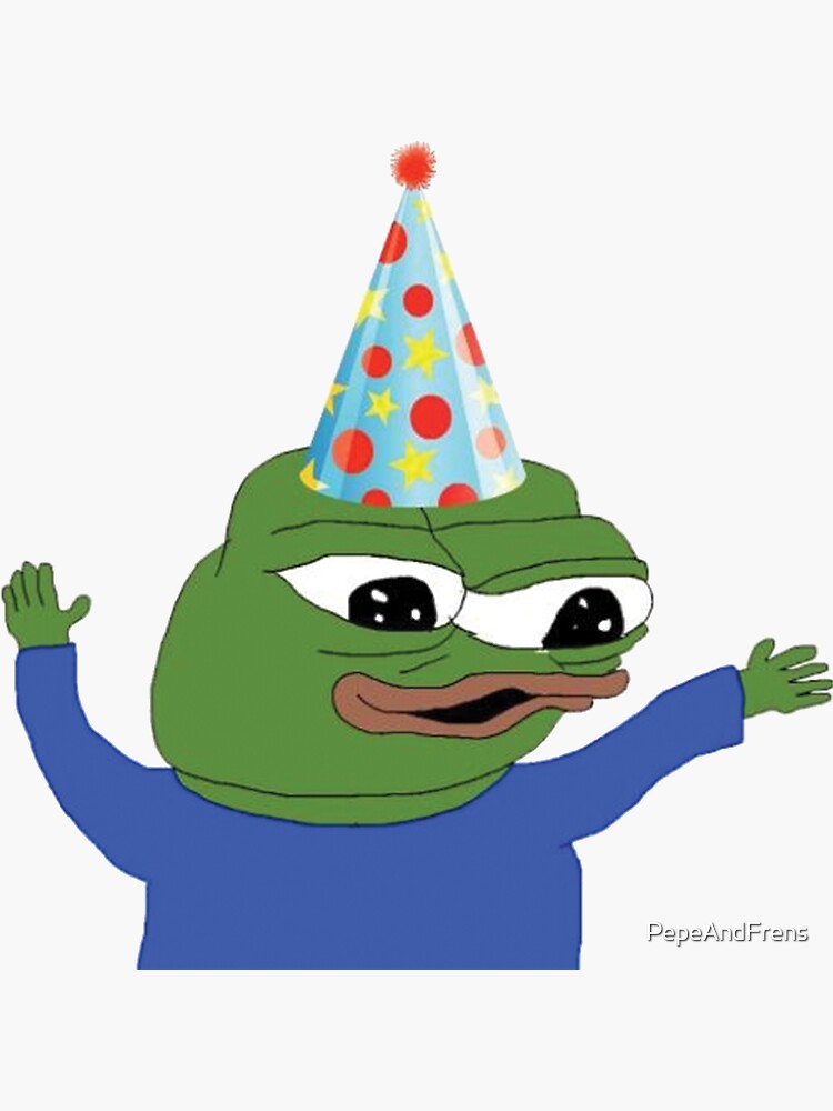 Birthday Pepe The Frog Helper Apu Meme Sticker For Sale By