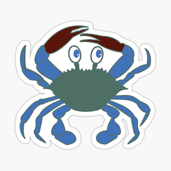 Cute Sea Crab Sticker For Sale By Bondeelarts Redbubble