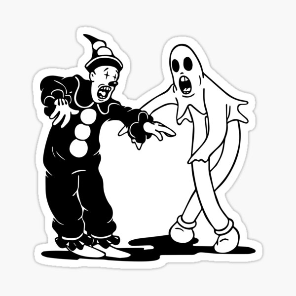 Koko The Clown Ghost Sticker For Sale By Dariusone Redbubble