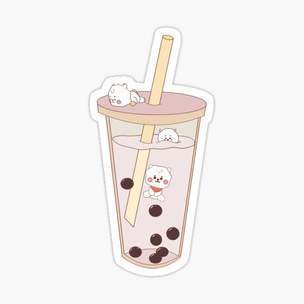 Bt Rj Boba Tea Sticker For Sale By Dysania Redbubble