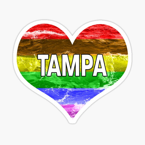 Tampa Gay Pride Heart Sticker For Sale By Magartes Redbubble