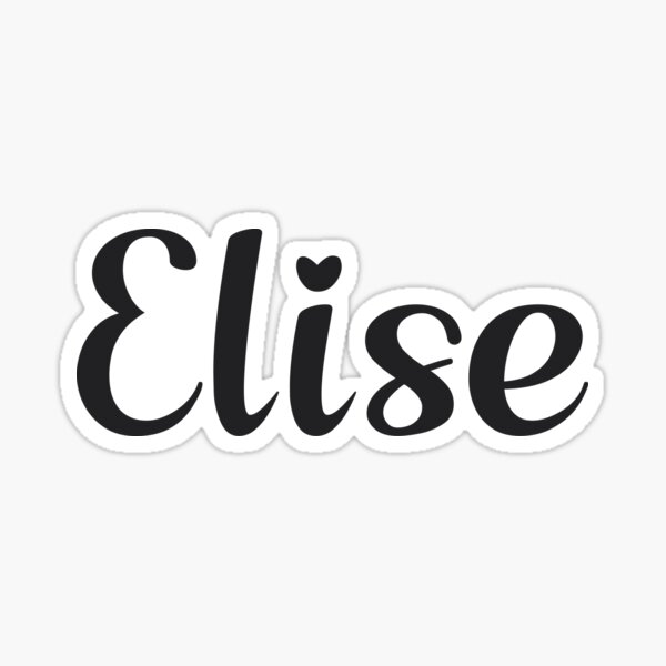 Elise Sticker For Sale By Posters Redbubble