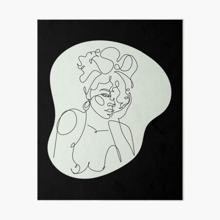 Female Nude Pastel Line Art Drawing Art Board Print For Sale By