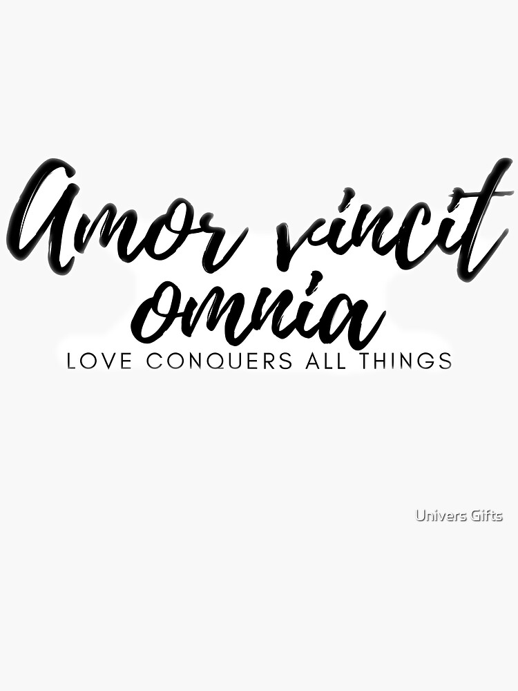 Amor Vincit Omnia Love Conquers All Things Sticker For Sale By